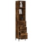 vidaXL Highboard Räuchereiche 34,5x34x180 cm Holzwerkstoff vidaXL Highboard Räuchereiche 34,5x34x180 cm Holzwerkstoff