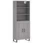 vidaXL Highboard Grau Sonoma 69,5x34x180 cm Holzwerkstoff vidaXL Highboard Grau Sonoma 69,5x34x180 cm Holzwerkstoff
