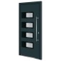 vidaXL Haustür Anthrazit 100x210 cm Aluminium und PVC vidaXL Haustür Anthrazit 100x210 cm Aluminium und PVC