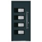 vidaXL Haustür Anthrazit 100x210 cm Aluminium und PVC vidaXL Haustür Anthrazit 100x210 cm Aluminium und PVC