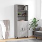 vidaXL Highboard Grau Sonoma 69,5x34x180 cm Holzwerkstoff vidaXL Highboard Grau Sonoma 69,5x34x180 cm Holzwerkstoff