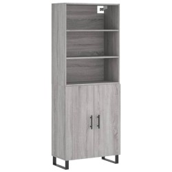 vidaXL Highboard Grau Sonoma 69,5x34x180 cm Holzwerkstoff