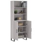 vidaXL Highboard Grau Sonoma 69,5x34x180 cm Holzwerkstoff vidaXL Highboard Grau Sonoma 69,5x34x180 cm Holzwerkstoff