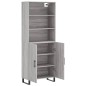 vidaXL Highboard Grau Sonoma 69,5x34x180 cm Holzwerkstoff vidaXL Highboard Grau Sonoma 69,5x34x180 cm Holzwerkstoff
