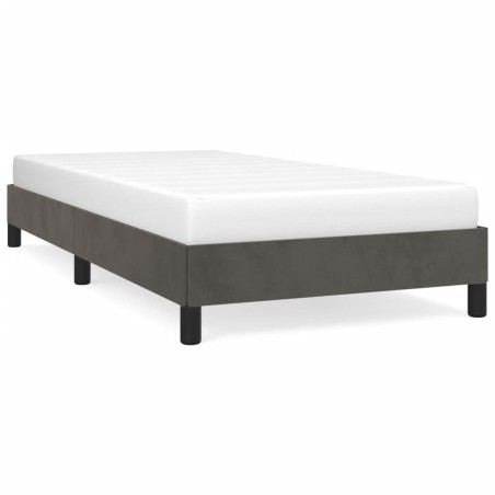 vidaXL Bettgestell ohne Matratze Dunkelgrau 90x190 cm Samt
