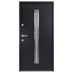 vidaXL Haustür Anthrazit 100x200 cm Aluminium
