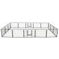vidaXL Hunde-Laufstall 16 Paneele Stahl 60x80 cm Schwarz vidaXL Hunde-Laufstall 16 Paneele Stahl 60x80 cm Schwarz