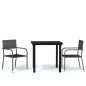 vidaXL 3-tlg. Garten-Essgruppe Grau vidaXL 3-tlg. Garten-Essgruppe Grau