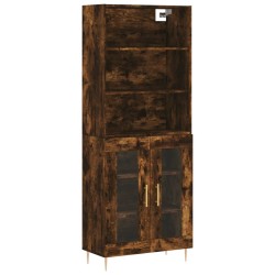 vidaXL Highboard Räuchereiche 69,5x34x180 cm Holzwerkstoff