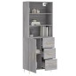 vidaXL Highboard Grau Sonoma 69,5x34x180 cm Holzwerkstoff vidaXL Highboard Grau Sonoma 69,5x34x180 cm Holzwerkstoff