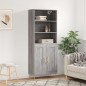 vidaXL Highboard Grau Sonoma 69,5x34x180 cm Holzwerkstoff vidaXL Highboard Grau Sonoma 69,5x34x180 cm Holzwerkstoff