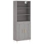 vidaXL Highboard Grau Sonoma 69,5x34x180 cm Holzwerkstoff vidaXL Highboard Grau Sonoma 69,5x34x180 cm Holzwerkstoff
