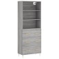 vidaXL Highboard Grau Sonoma 69,5x34x180 cm Holzwerkstoff vidaXL Highboard Grau Sonoma 69,5x34x180 cm Holzwerkstoff