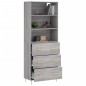 vidaXL Highboard Grau Sonoma 69,5x34x180 cm Holzwerkstoff vidaXL Highboard Grau Sonoma 69,5x34x180 cm Holzwerkstoff