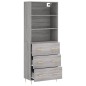 vidaXL Highboard Grau Sonoma 69,5x34x180 cm Holzwerkstoff vidaXL Highboard Grau Sonoma 69,5x34x180 cm Holzwerkstoff