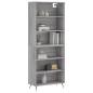 vidaXL Highboard Grau Sonoma 69,5x32,5x180 cm Holzwerkstoff vidaXL Highboard Grau Sonoma 69,5x32,5x180 cm Holzwerkstoff