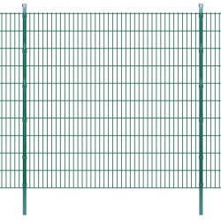 vidaXL Zaunpfosten 10 Stk. Grün 260 cm Verzinkter Stahl