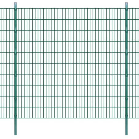 vidaXL Zaunpfosten 10 Stk. Grün 260 cm Verzinkter Stahl