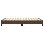 Bettgestell Braun 140x200 cm Kunstleder Bettgestell Braun 140x200 cm Kunstleder