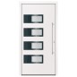 vidaXL Haustür Weiß 100x200 cm Aluminium und PVC vidaXL Haustür Weiß 100x200 cm Aluminium und PVC