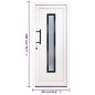 vidaXL Haustür Weiß 88x200 cm PVC vidaXL Haustür Weiß 88x200 cm PVC