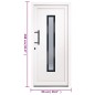 vidaXL Haustür Weiß 98x208 cm PVC vidaXL Haustür Weiß 98x208 cm PVC