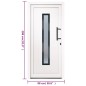 vidaXL Haustür Weiß 98x208 cm PVC vidaXL Haustür Weiß 98x208 cm PVC