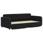 vidaXL Tagesbett Ausziehbar mit Schubladen Schwarz 90x190 cm Samt vidaXL Tagesbett Ausziehbar mit Schubladen Schwarz 90x190 cm Samt