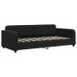 vidaXL Tagesbett Ausziehbar mit Schubladen Schwarz 90x190 cm Samt vidaXL Tagesbett Ausziehbar mit Schubladen Schwarz 90x190 cm Samt