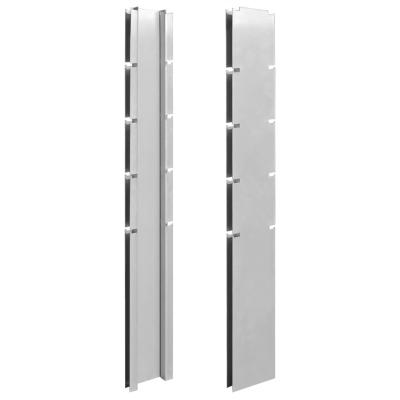 vidaXL Zaunpfosten 20 Stk. Silbern 140 cm Verzinkter Stahl vidaXL Zaunpfosten 20 Stk. Silbern 140 cm Verzinkter Stahl