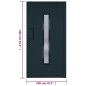 vidaXL Haustür Anthrazit 108x208 cm PVC vidaXL Haustür Anthrazit 108x208 cm PVC