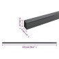 vidaXL Zaunpfosten 40 Stk. Grau 220 cm Stahl vidaXL Zaunpfosten 40 Stk. Grau 220 cm Stahl