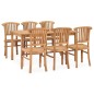 vidaXL 7-tlg. Garten-Essgruppe Massivholz Teak vidaXL 7-tlg. Garten-Essgruppe Massivholz Teak