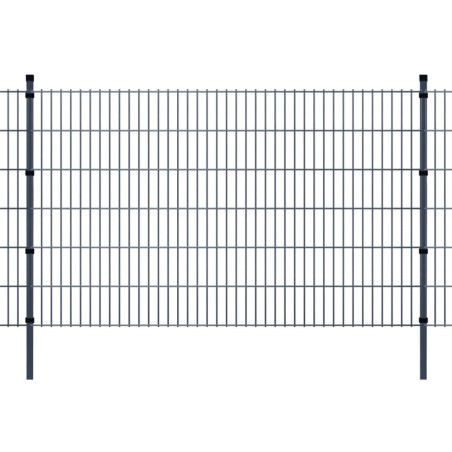 vidaXL Zaunpfosten 10 Stk. Grau 170 cm Verzinkter Stahl