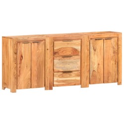 vidaXL Sideboard mit 3 Schubladen und 4 Türen Akazie Massivholz