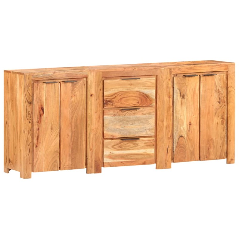 vidaXL Sideboard mit 3 Schubladen und 4 Türen Akazie Massivholz vidaXL Sideboard mit 3 Schubladen und 4 Türen Akazie Massivholz