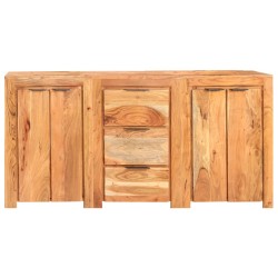 vidaXL Sideboard mit 3 Schubladen und 4 Türen Akazie Massivholz