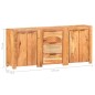 vidaXL Sideboard mit 3 Schubladen und 4 Türen Akazie Massivholz vidaXL Sideboard mit 3 Schubladen und 4 Türen Akazie Massivholz