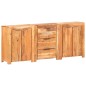 vidaXL Sideboard mit 3 Schubladen und 4 Türen Akazie Massivholz vidaXL Sideboard mit 3 Schubladen und 4 Türen Akazie Massivholz