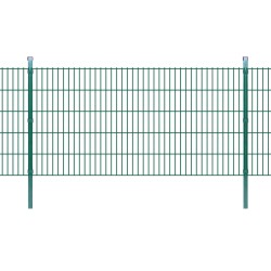 vidaXL Zaunpfosten 10 Stk. Grün 150 cm Verzinkter Stahl