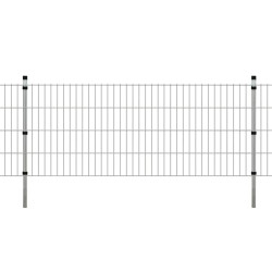 vidaXL Zaunpfosten 10 Stk. Silbern 130 cm Verzinkter Stahl