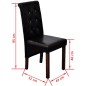 vidaXL Esszimmerstühle 4 Stk. Schwarz Kunstleder vidaXL Esszimmerstühle 4 Stk. Schwarz Kunstleder