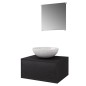 vidaXL 4-tlg. Badmöbel-Set mit Waschbecken und Wasserhahn Schwarz vidaXL 4-tlg. Badmöbel-Set mit Waschbecken und Wasserhahn Schwarz