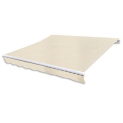 vidaXL Gelenkarmmarkise Handbetrieben 300 cm Cremeweiß 