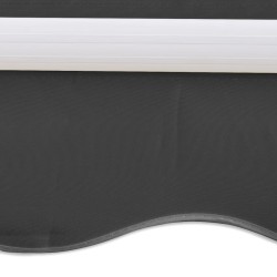 vidaXL Gelenkarmmarkise Motorisiert 400 cm Anthrazit 