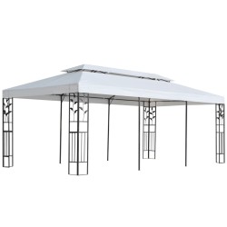 vidaXL Pavillon 3 x 6 m Weiß