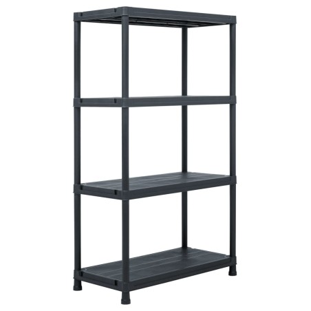 vidaXL Lagerregale 2 Stk. Schwarz 200 kg 80 x 40 x 138 cm Kunststoff