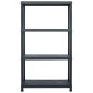 vidaXL Lagerregale 2 Stk. Schwarz 200 kg 80 x 40 x 138 cm Kunststoff vidaXL Lagerregale 2 Stk. Schwarz 200 kg 80 x 40 x 138 cm Kunststoff