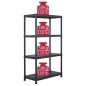 vidaXL Lagerregale 2 Stk. Schwarz 200 kg 80 x 40 x 138 cm Kunststoff vidaXL Lagerregale 2 Stk. Schwarz 200 kg 80 x 40 x 138 cm Kunststoff