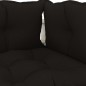 vidaXL Garten-Paletten-Ecksofa mit Kissen in Schwarz Holz vidaXL Garten-Paletten-Ecksofa mit Kissen in Schwarz Holz